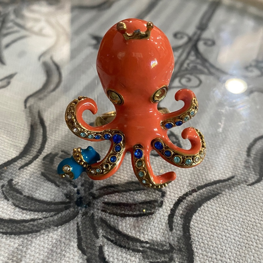 Vintage Betsey Johnson Octopus Ring